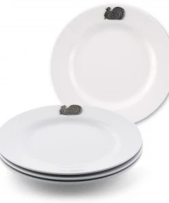 Arthur Court Game Birds Turkey Melamine Lunch Plates - Set Of 4