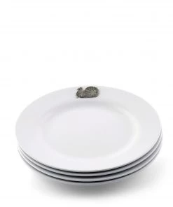 Arthur Court Game Birds Turkey Melamine Lunch Plates - Set Of 4