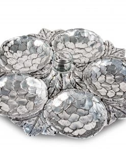 Arthur Court Chip & Dip Sets Artichoke 5 Section Snack Tray