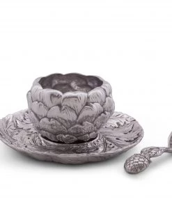 Arthur Court Artichoke Condiment Set 3 Piece