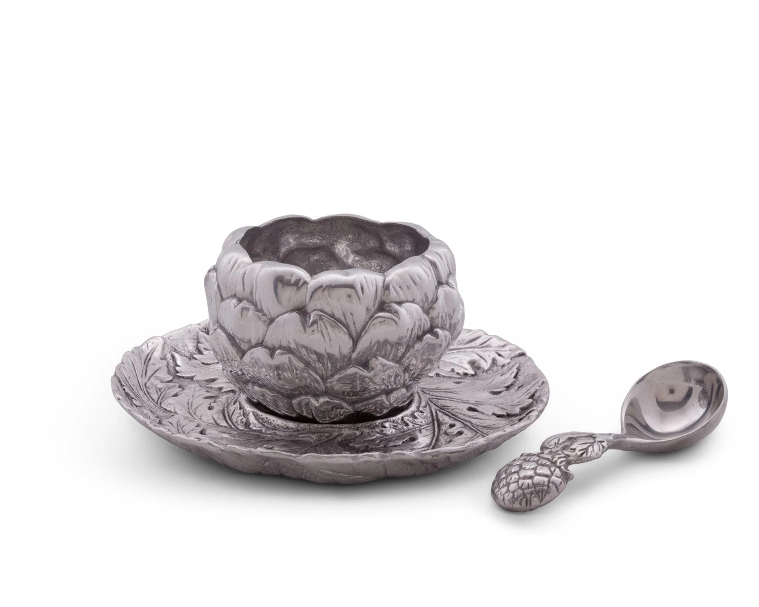 Arthur Court Artichoke Condiment Set 3 Piece