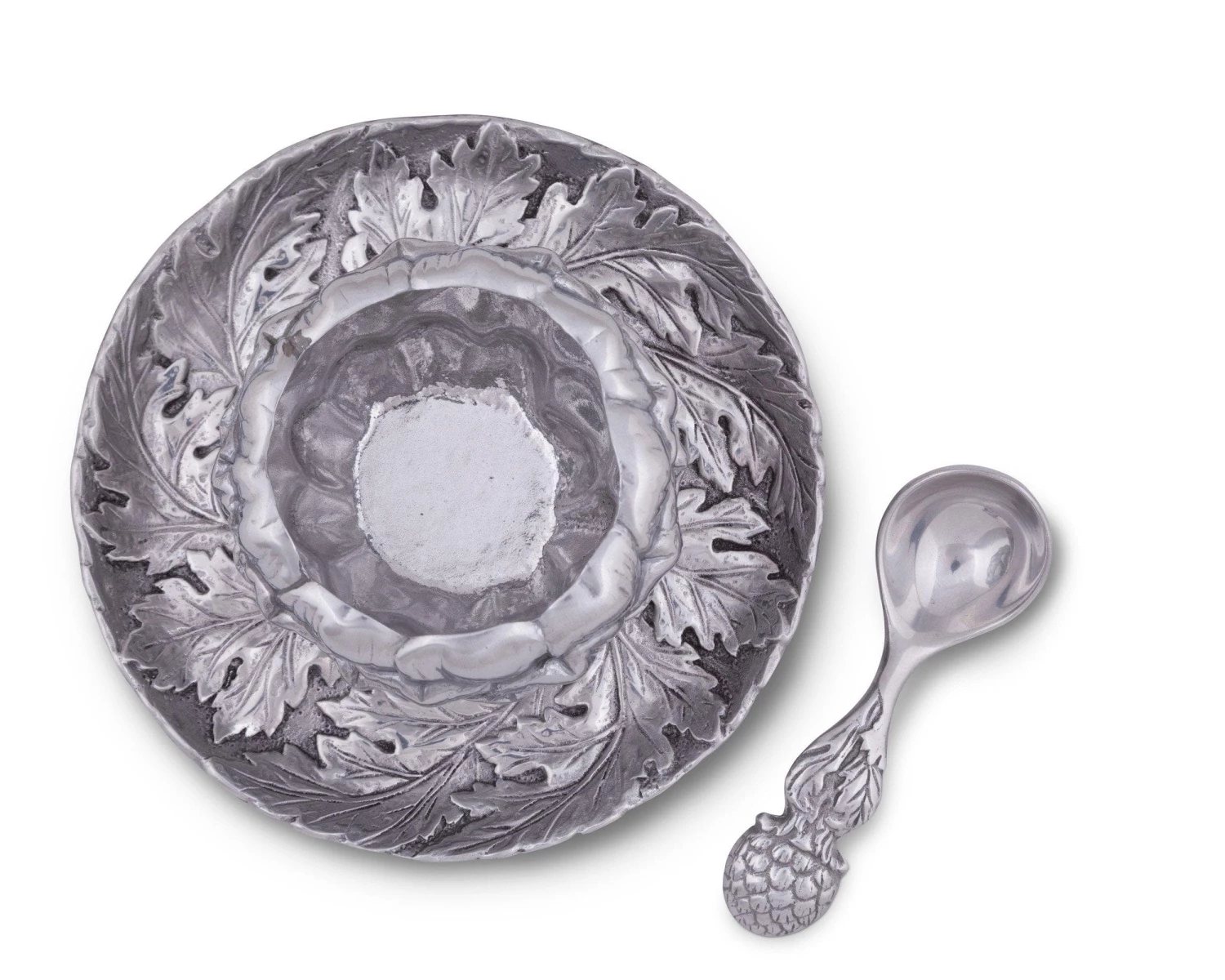 Arthur Court Artichoke Condiment Set 3 Piece