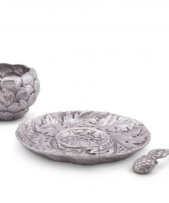 Arthur Court Artichoke Condiment Set 3 Piece