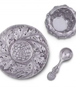 Arthur Court Artichoke Condiment Set 3 Piece