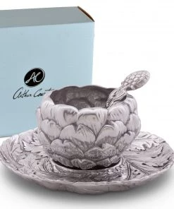 Arthur Court Artichoke Condiment Set 3 Piece