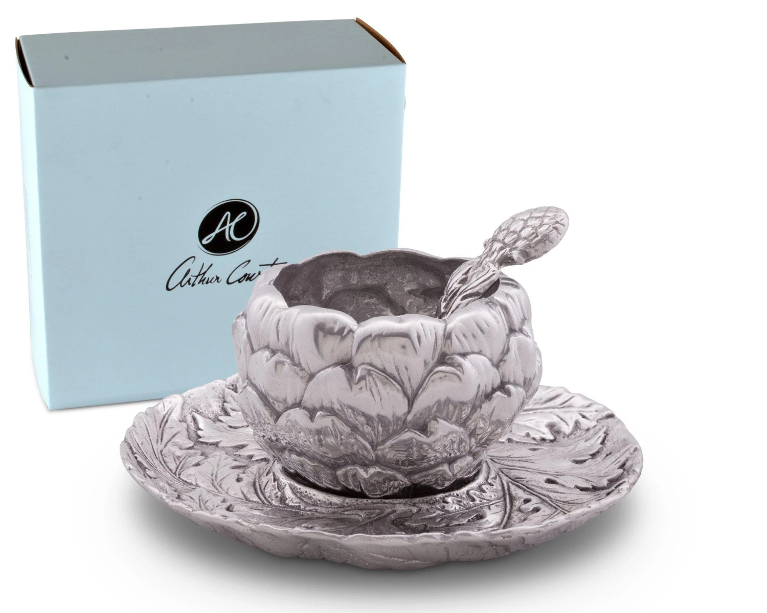 Arthur Court Artichoke Condiment Set 3 Piece