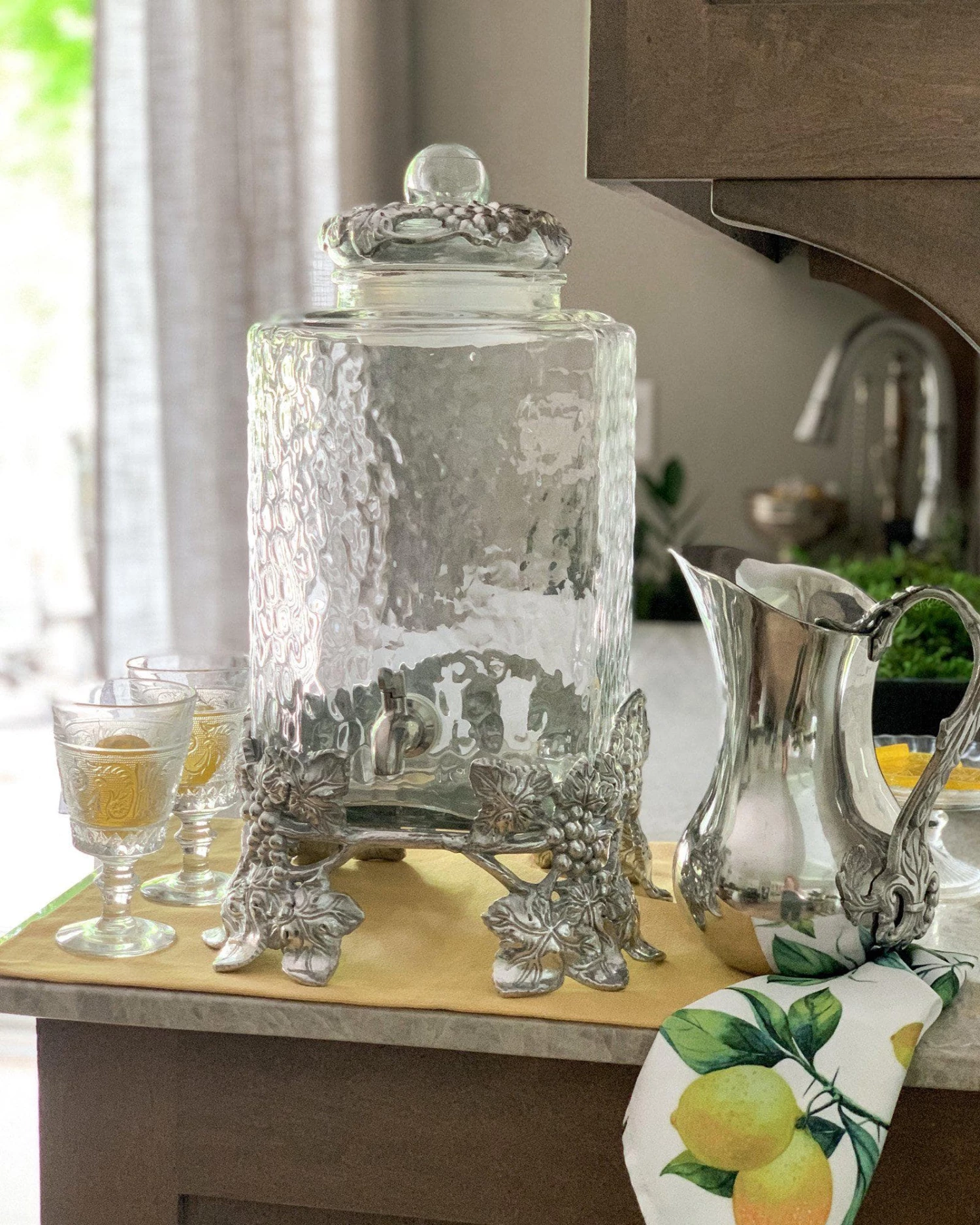 Arthur Court Elevated Grape Beverage Server Beverage Servers