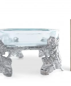 Arthur Court Elevated Grape Pyrex Holder 3qt Casserole Servers