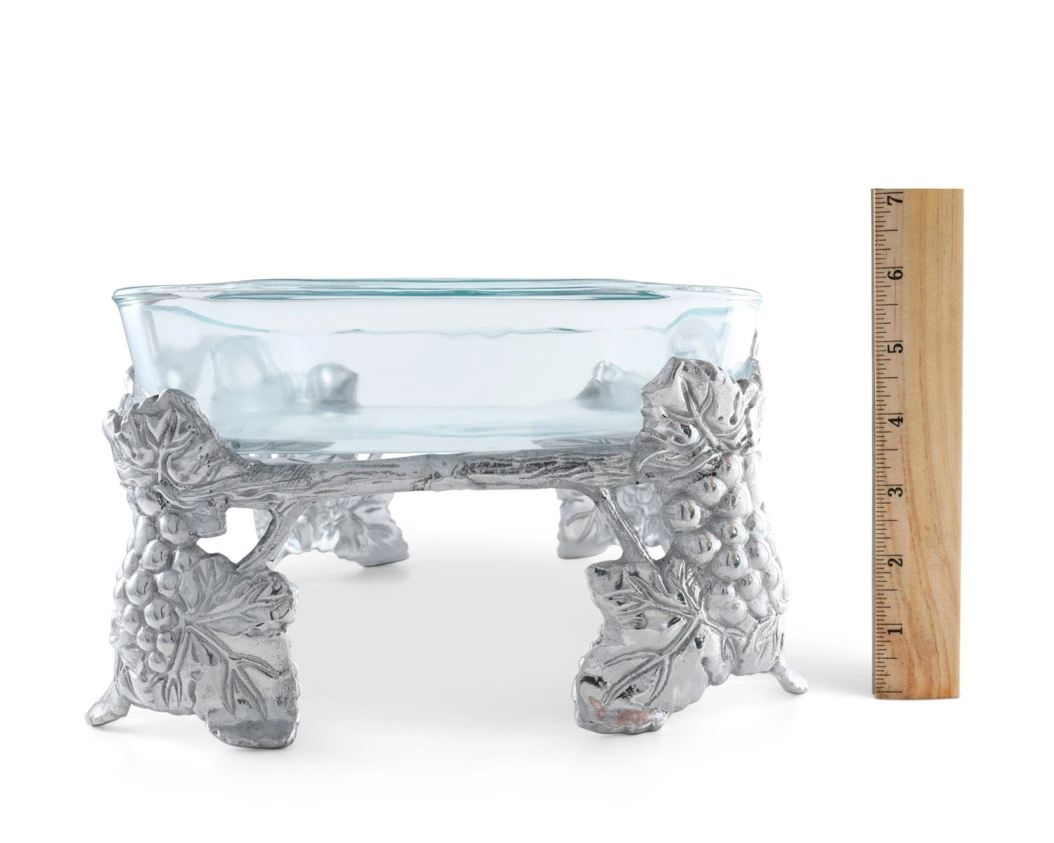 Arthur Court Elevated Grape Pyrex Holder 3qt Casserole Servers