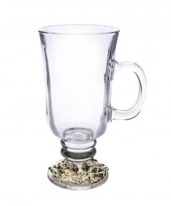 Arthur Court Tea Glasses Grape 24k Gold Plated Glass Mugs