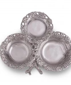 Arthur Court Grape 3-Tiered Bowl Serving Bowls