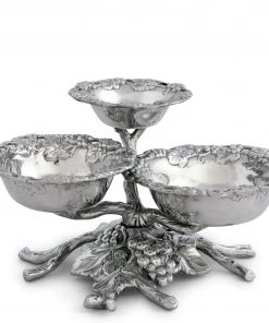 Arthur Court Grape 3-Tiered Bowl Serving Bowls