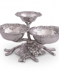 Arthur Court Grape 3-Tiered Bowl Serving Bowls