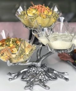 Arthur Court Grape Acrylic Bowls 3-Tiered Stand