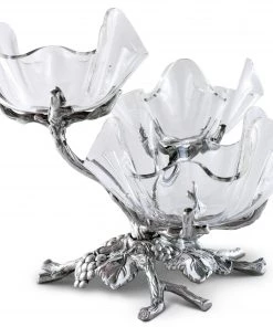 Arthur Court Grape Acrylic Bowls 3-Tiered Stand