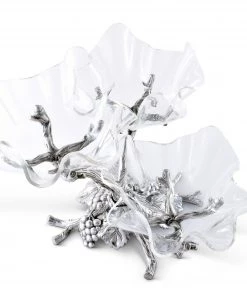 Arthur Court Grape Acrylic Bowls 3-Tiered Stand