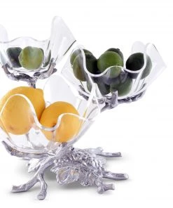 Arthur Court Grape Acrylic Bowls 3-Tiered Stand