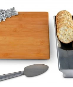 Arthur Court Grape Bamboo Cheese Set Cheese Boards & Cheese Sets