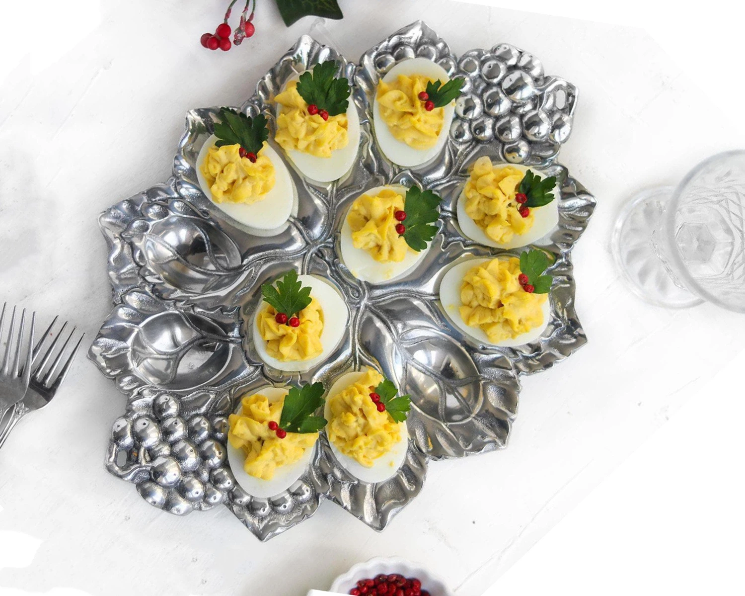 Arthur Court Deviled Egg Holders Grape Deviled Egg Holder