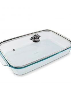 Arthur Court Grape Lid With Pyrex 3 Quart Baking Dish Casserole Servers
