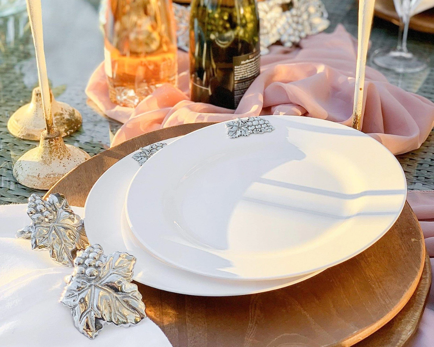 Arthur Court Grape Melamine Lunch Plates - Set Of 4