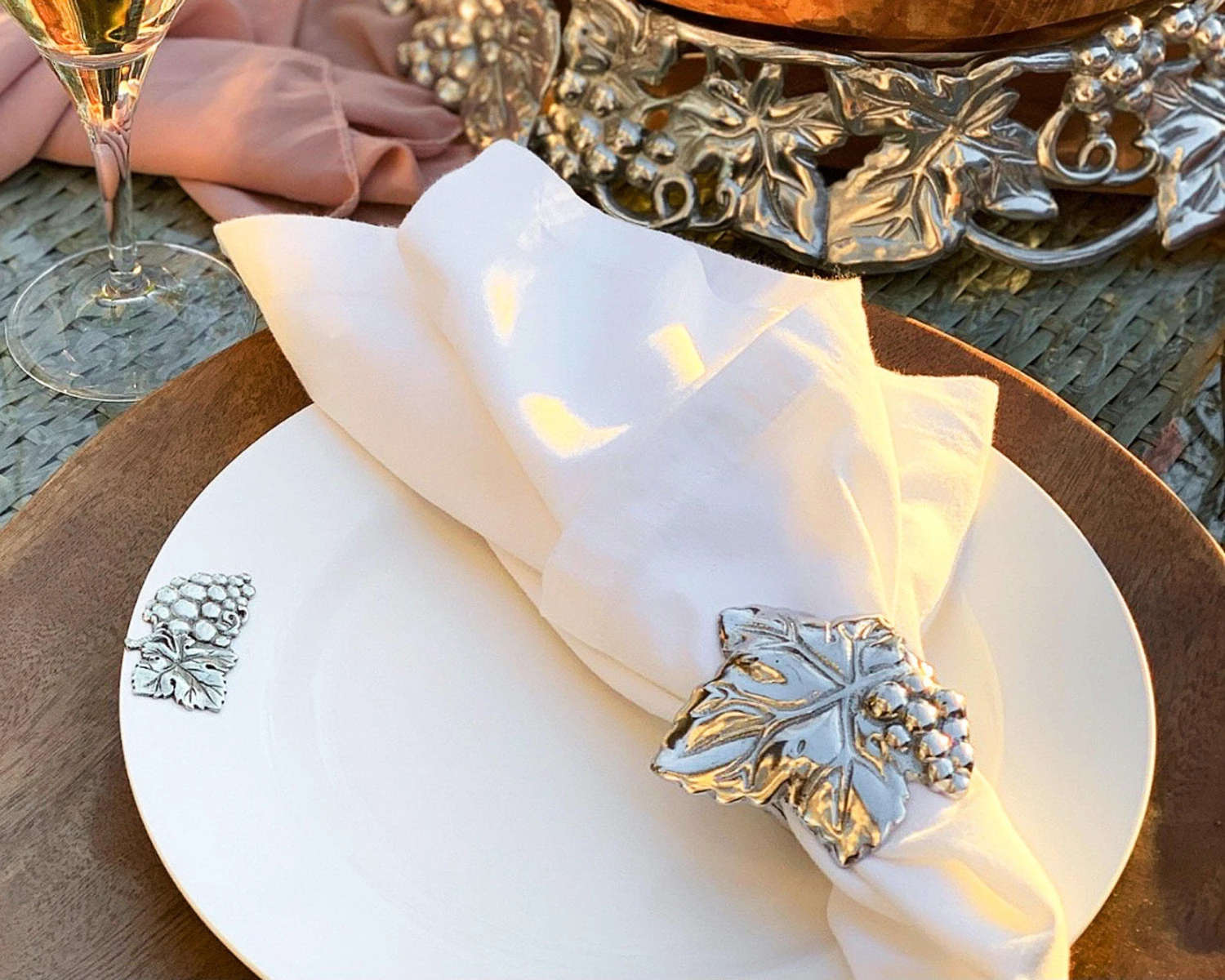 Arthur Court Grape Napkin Rings