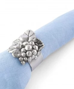 Arthur Court Grape Napkin Rings - Set Of 4