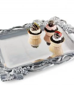 Arthur Court Grape Open Vine Rectangle Tray