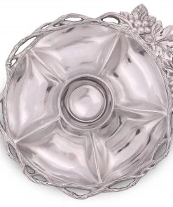 Arthur Court Grape Open Vine Round Tray 5-Section