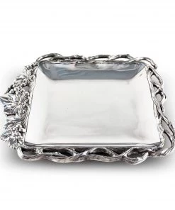 Arthur Court Grape Open Vine Square Tray 12
