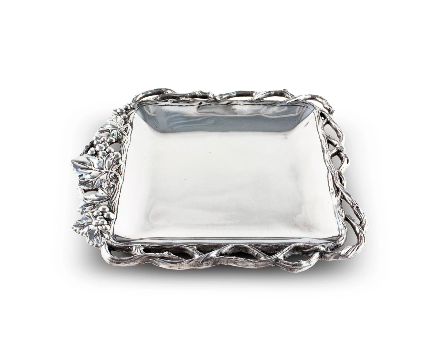 Arthur Court Grape Open Vine Square Tray 12