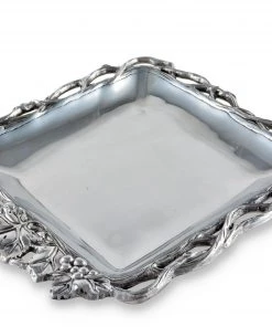 Arthur Court Grape Open Vine Square Tray 12
