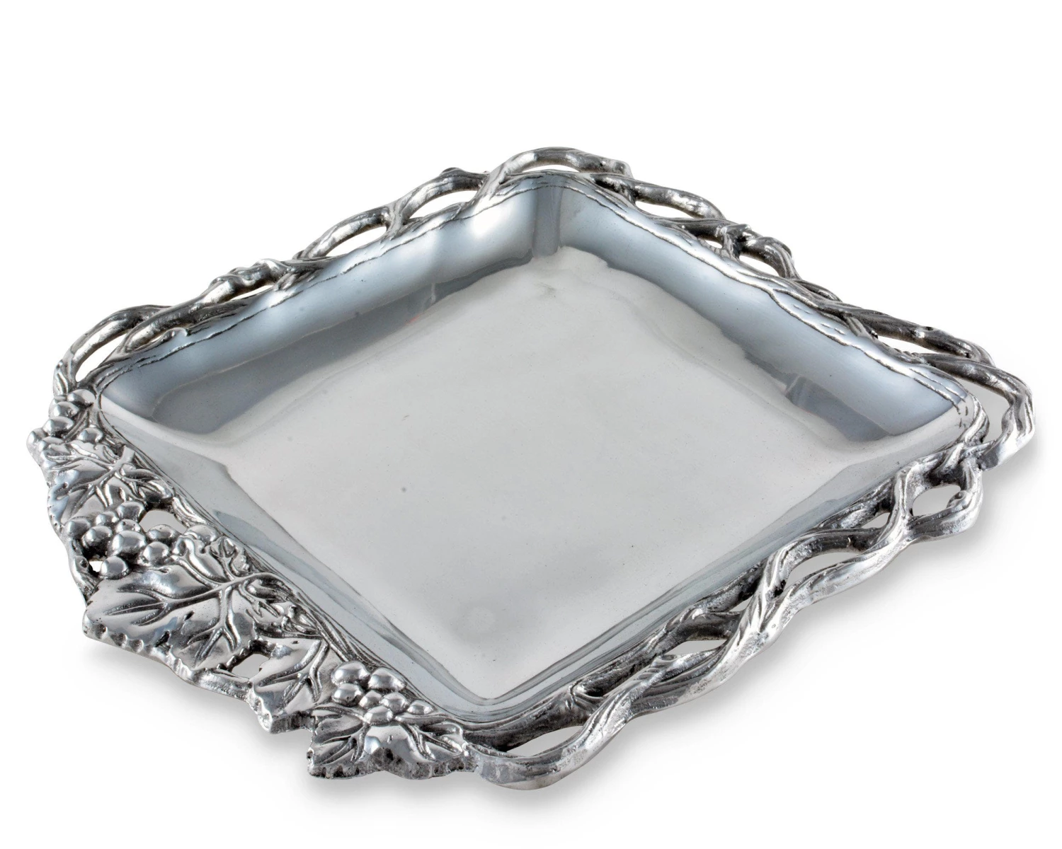 Arthur Court Grape Open Vine Square Tray 12