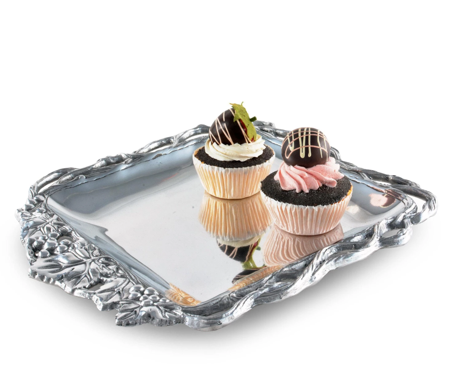 Arthur Court Grape Open Vine Square Tray 12