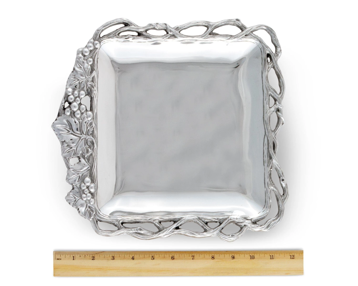 Arthur Court Grape Open Vine Square Tray 12