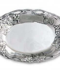 Arthur Court Trays Grape Oval Tray