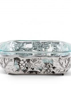 Arthur Court Casserole Servers Grape Square Pyrex Holder 2qt