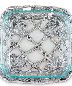 Arthur Court Casserole Servers Grape Square Pyrex Holder 2qt