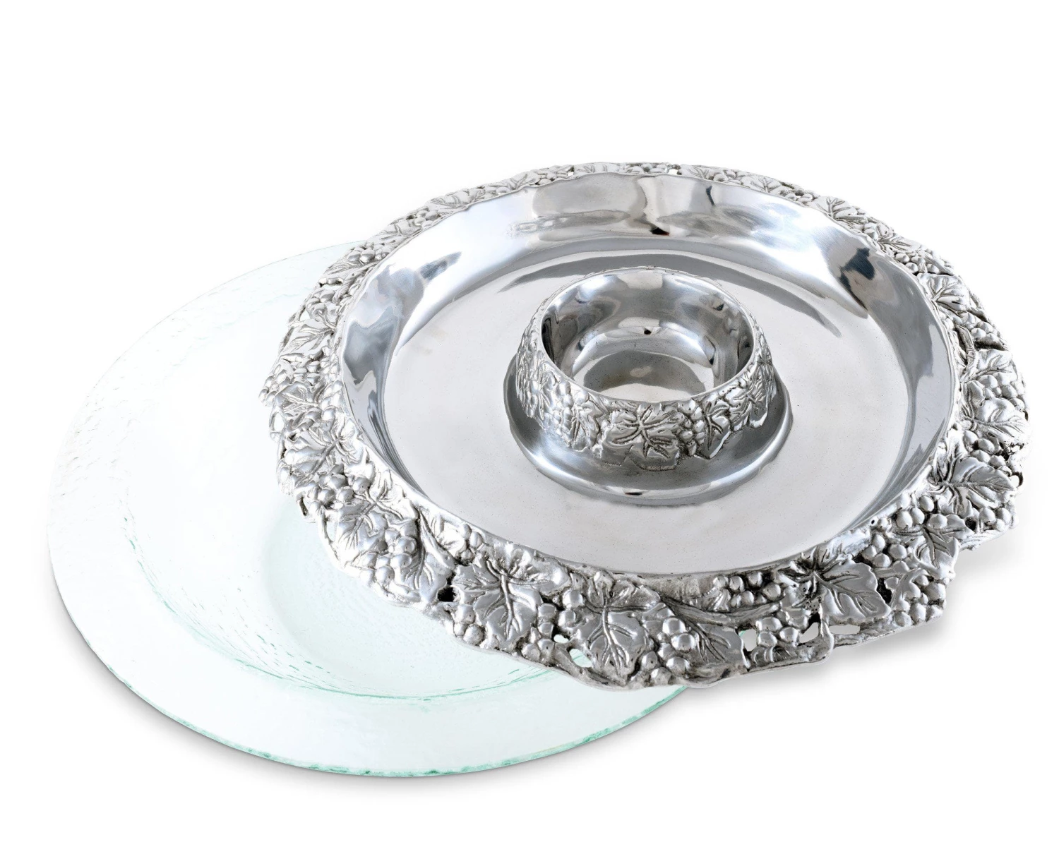 Arthur Court Trays Grape Tray With Glass Bowls