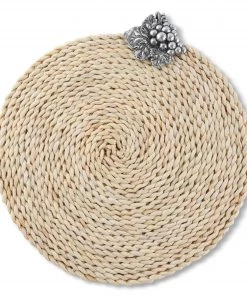 Arthur Court Grape Twisted Seagrass Placemats - Set Of 4 Plates