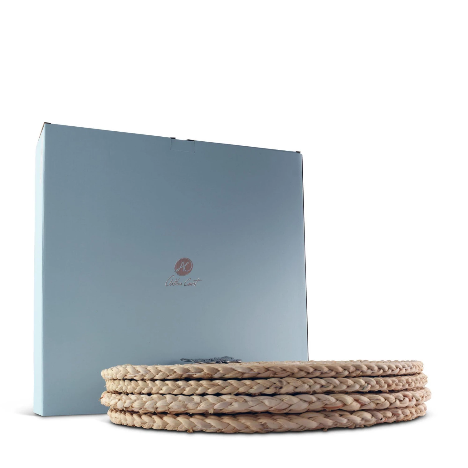 Arthur Court Grape Twisted Seagrass Placemats - Set Of 4 Plates