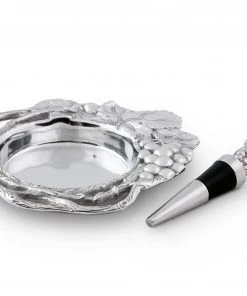 Arthur Court Coasters Grape Wine Coaster And Stopper Set