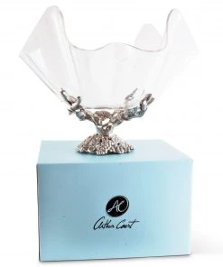 Arthur Court Grapevine Stand Acrylic Bowl 14