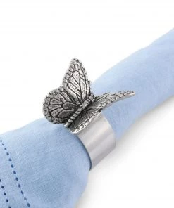 Arthur Court Butterfly Napkin Rings - Set Of 4