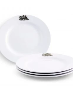 Arthur Court Magnolia Melamine Lunch Plates - Set Of 4