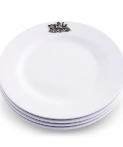 Arthur Court Magnolia Melamine Lunch Plates - Set Of 4