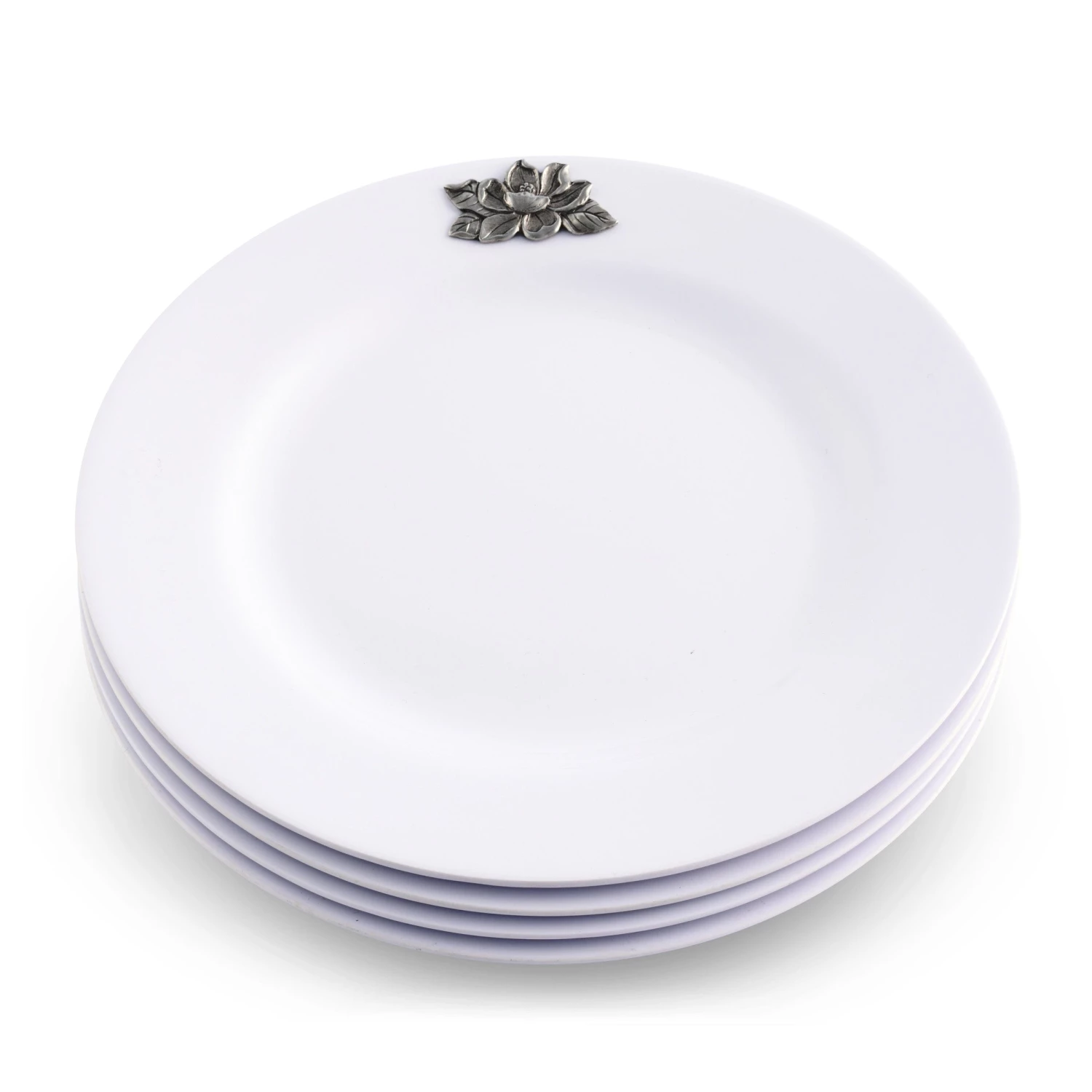 Arthur Court Magnolia Melamine Lunch Plates - Set Of 4