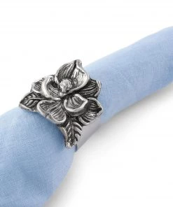 Arthur Court Magnolia Napkin Rings - Set Of 4
