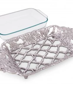 Arthur Court Magnolia Pyrex Holder 3qt