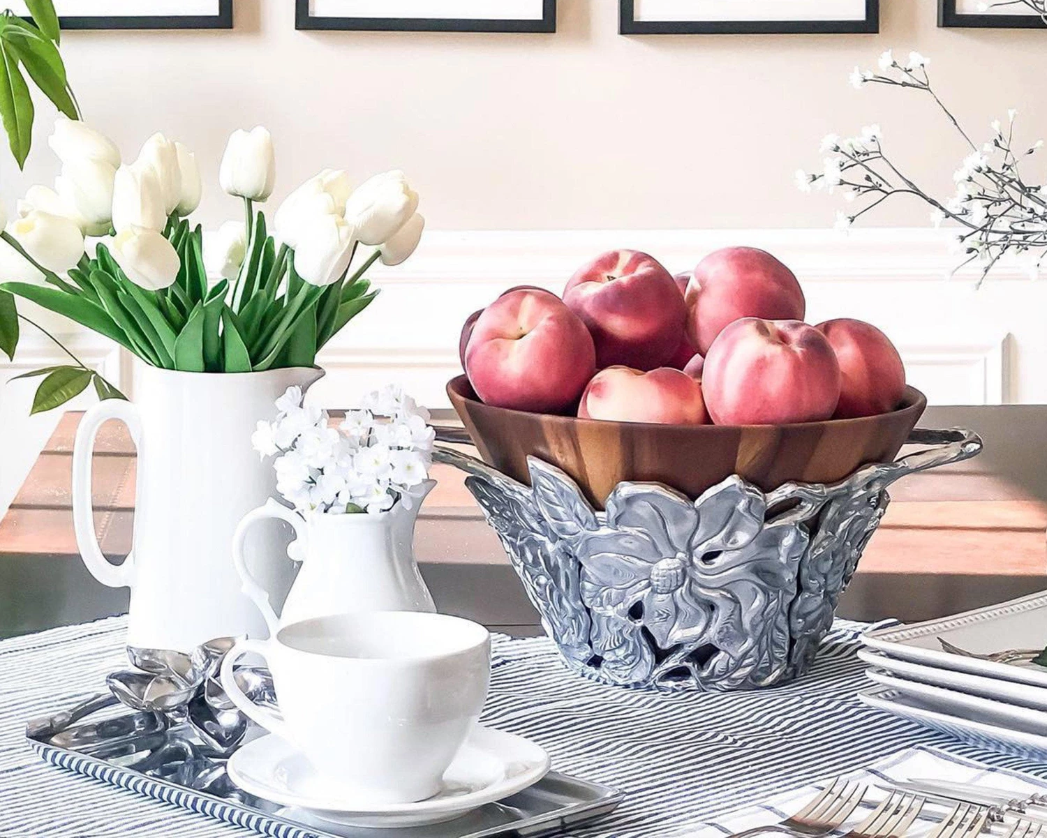 Arthur Court Salad Bowls Magnolia Wood Tall Salad Bowl